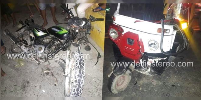 Seis heridos en choque de motocarro y motocicleta en la vía Troncal del Caribe
